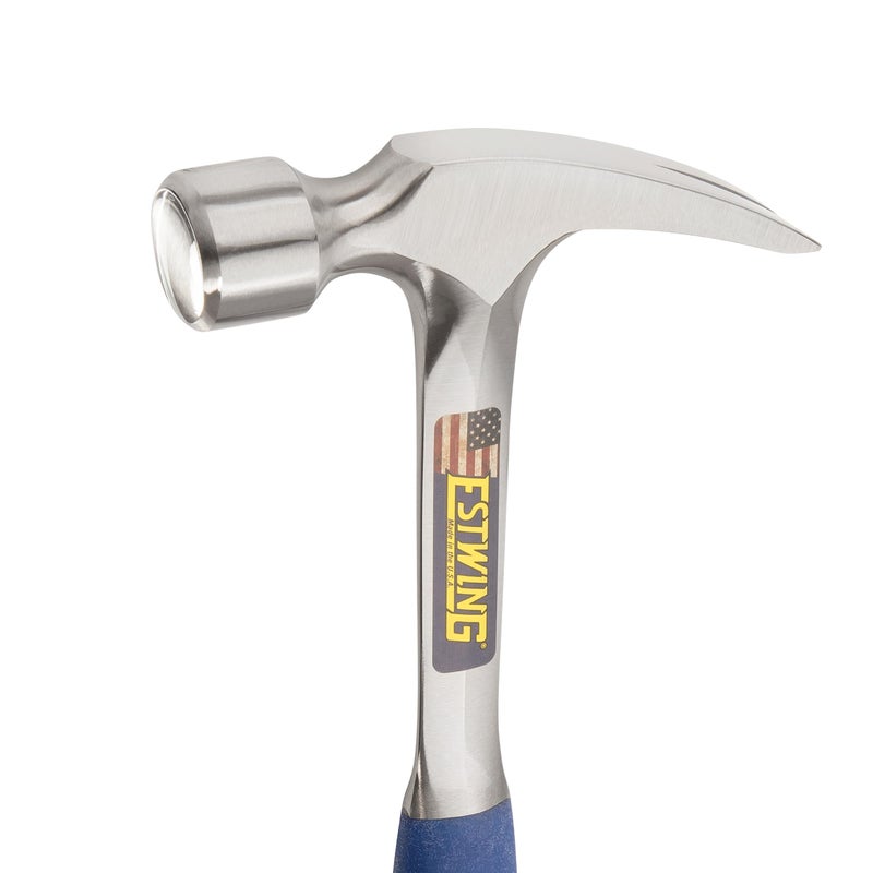 ESTWING Framing Hammer - 22 oz Straight Rip Claw with Smooth Face & Shock Reduction Grip - E3-22SR - Image 3